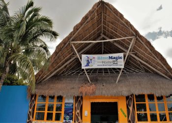 Front of Blue Magic Hostel